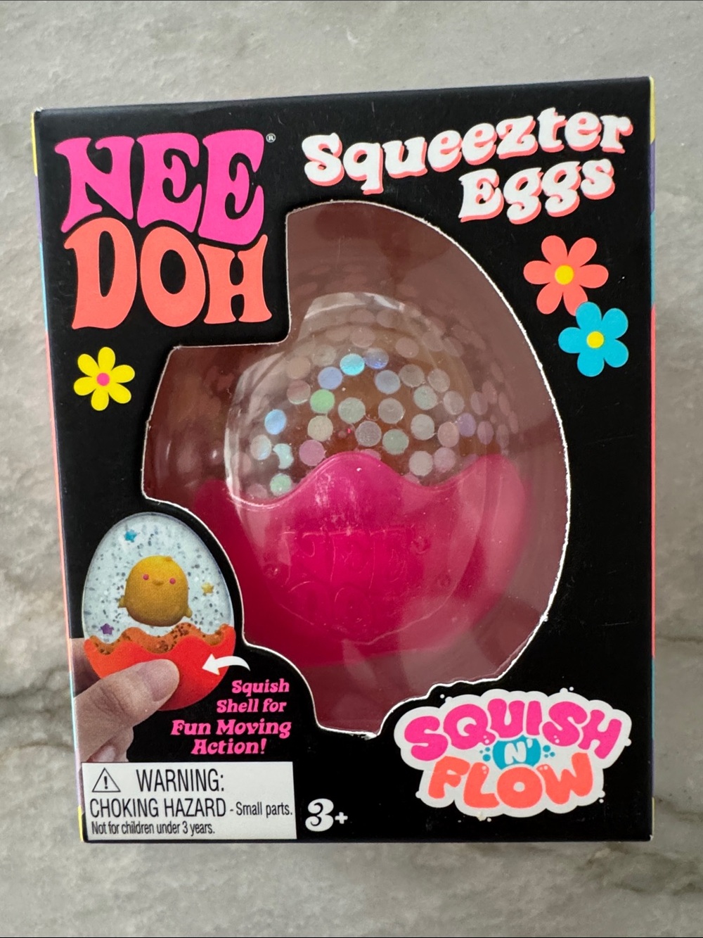 NeeDoh Squeezter Egg Kids Toy - Pink
